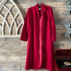 Red Vintage Trench Coat